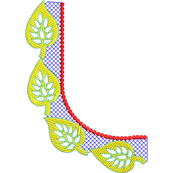 Blouse Design No :MSM - 368 - Simple Border, U Shape