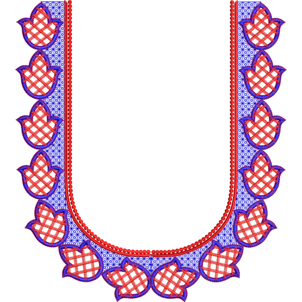 Blouse Design No :MSM - 369 - Simple Border, U Shape