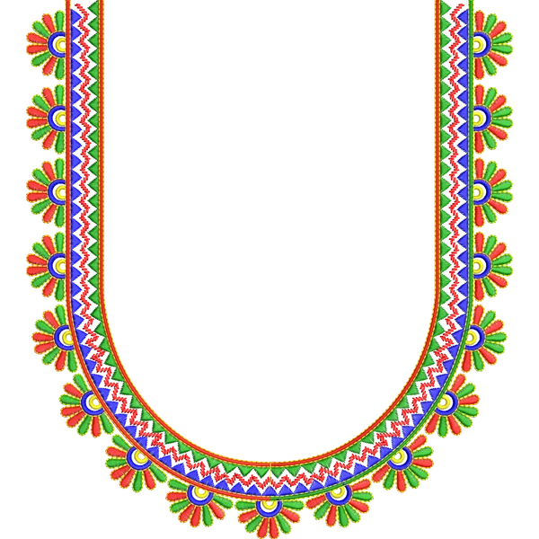 Blouse Design No :MSM - 377 - Simple Border, U Shape