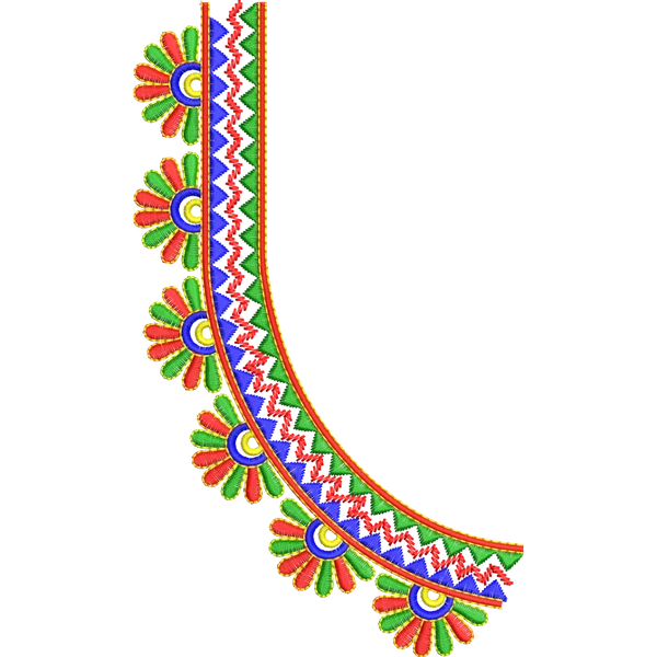 Blouse Design No :MSM - 377 - Simple Border, U Shape