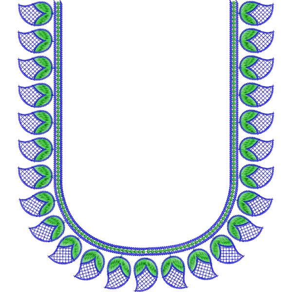 Blouse Design No :MSM - 383 - Simple Border, U Shape