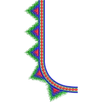 Blouse Design No :MSM - 385 - Simple Border, U Shape