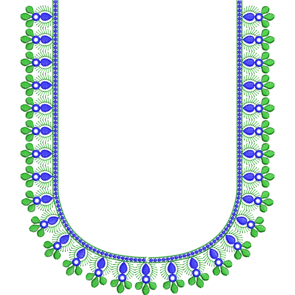 Blouse Design No :MSM - 394 - U Shape, Mirror Work, Simple Border