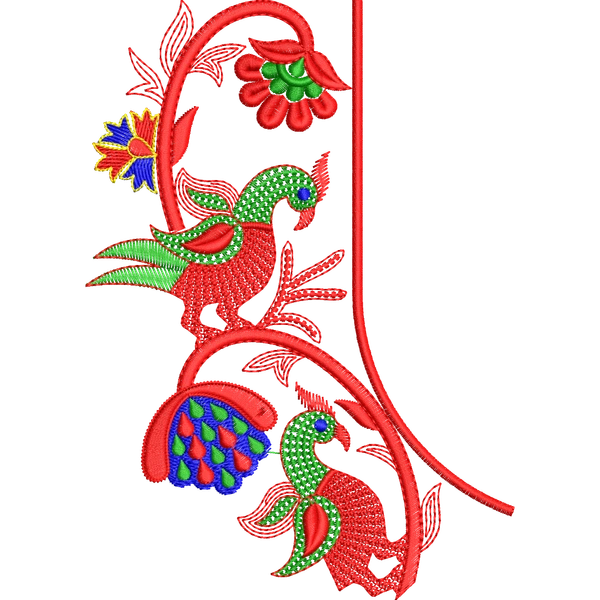 Blouse Design No :MSM - 399 - Simple Border, U Shape