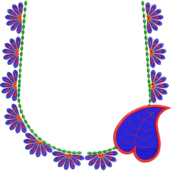 Blouse Design No :MSM - 404 - Butta, U Shape