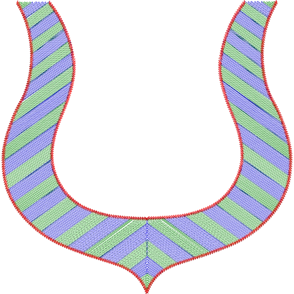 Blouse Design No :MSM - 405 - Simple Border, Pot Neck