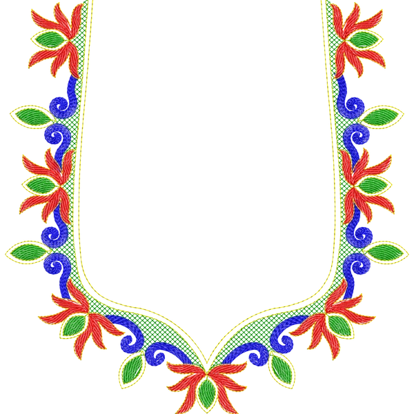 Blouse Design No :MSM - 406 - Simple Border, Sweat Heart