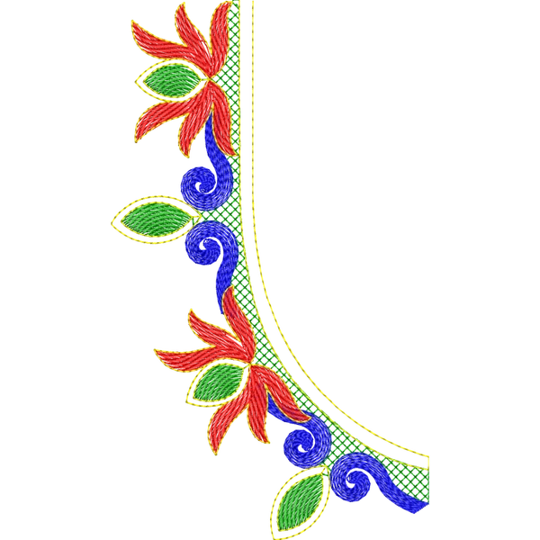 Blouse Design No :MSM - 406 - Simple Border, Sweat Heart