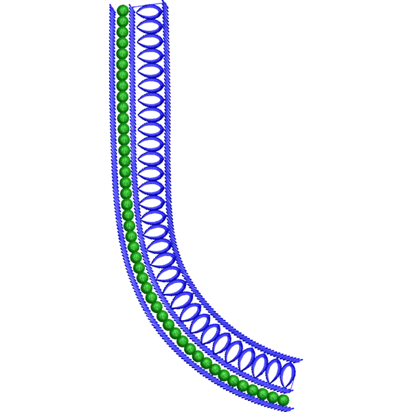 Blouse Design No :MSM - 408 - Simple Border, V Shape
