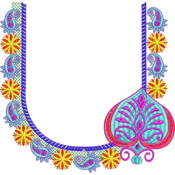 Blouse Design No :MSM - 411 - U Shape, Butta