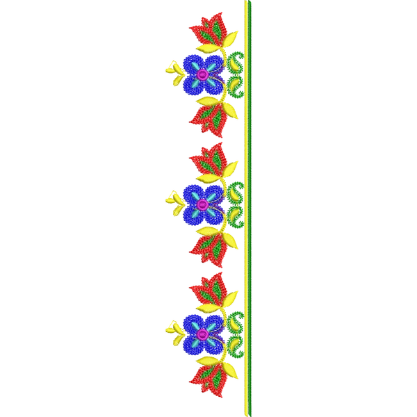 Blouse Design No :MSM - 412 - Simple Border, U Shape