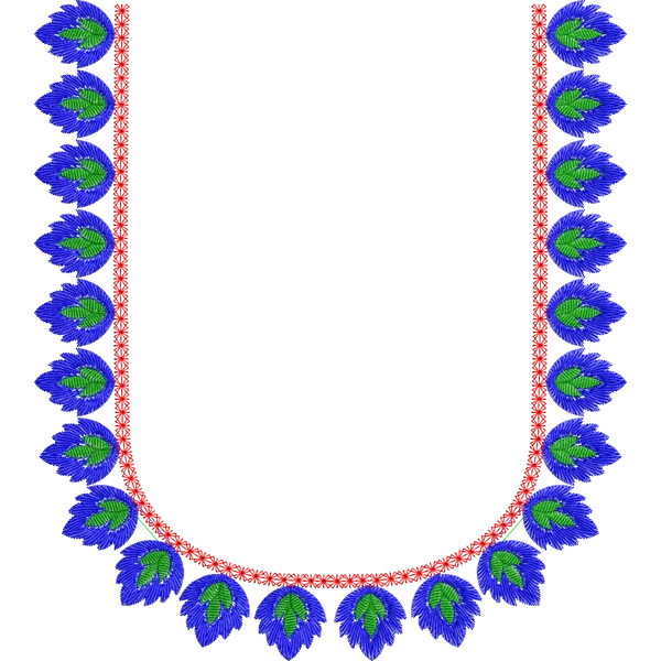 Blouse Design No :MSM - 414 - Simple Border, U Shape
