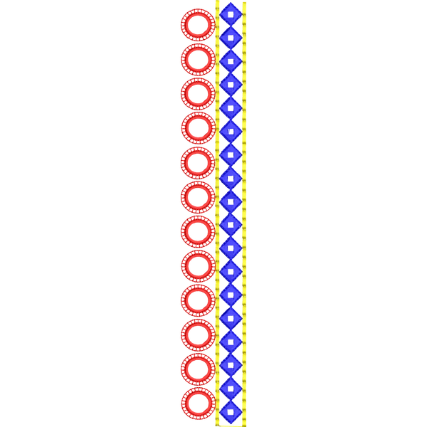 Blouse Design No :MSM - 418 - Mirror Work, Simple Border, U Shape
