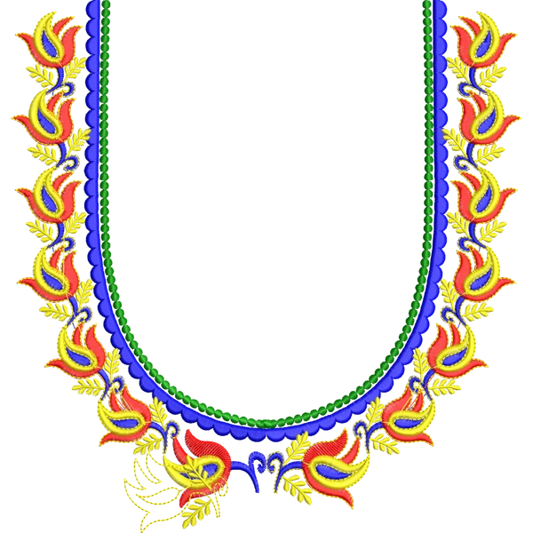 Blouse Design No :MSM - 420 - U Shape, Simple Border