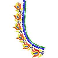 Blouse Design No :MSM - 420 - U Shape, Simple Border