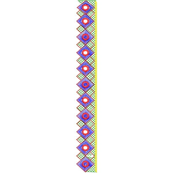 Blouse Design No :MSM - 424 - Mirror Work, Simple Border, Pot Neck