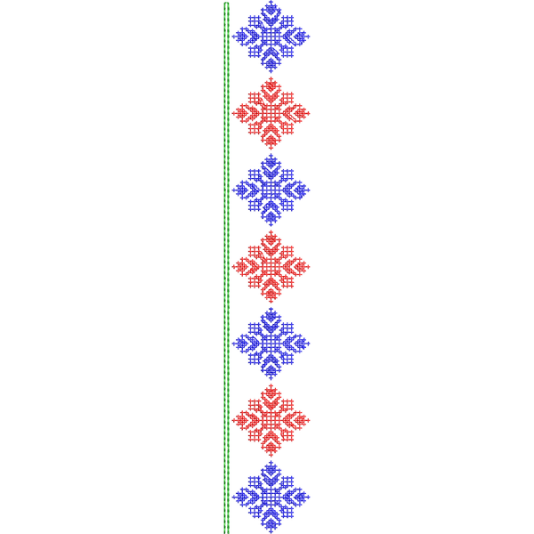 Blouse Design No :MSM - 430 - Kutch Work, Simple Border, U Shape