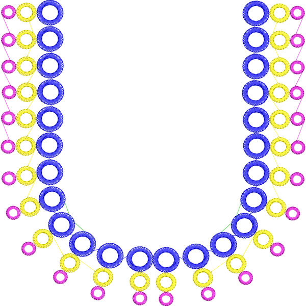 Blouse Design No :MSM - 431 - Mirror Work, Simple Border