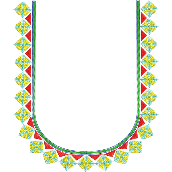 Blouse Design No :MSM - 433 - Simple Border, U Shape