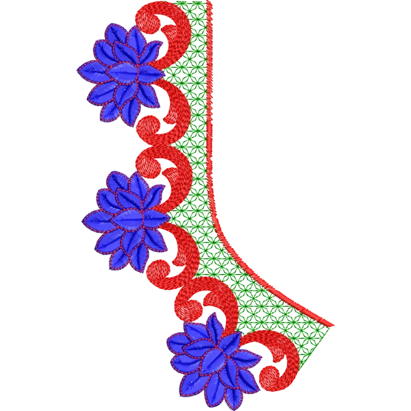 Blouse Design No :MSM - 435 - Simple Border, Sweat Heart