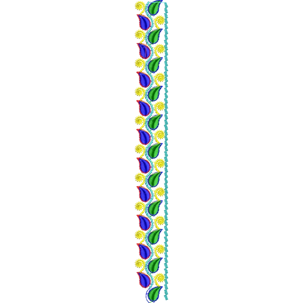 Blouse Design No :MSM - 436 - Simple Border, U Shape