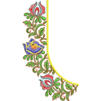 Blouse Design No :MSM - 439 - Simple Border, Pot Neck