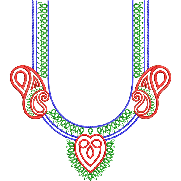 Blouse Design No :MSM - 441 - Simple Border, U Shape