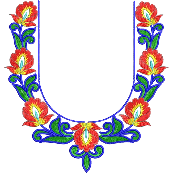 Blouse Design No :MSM - 447 - Simple Border, U Shape