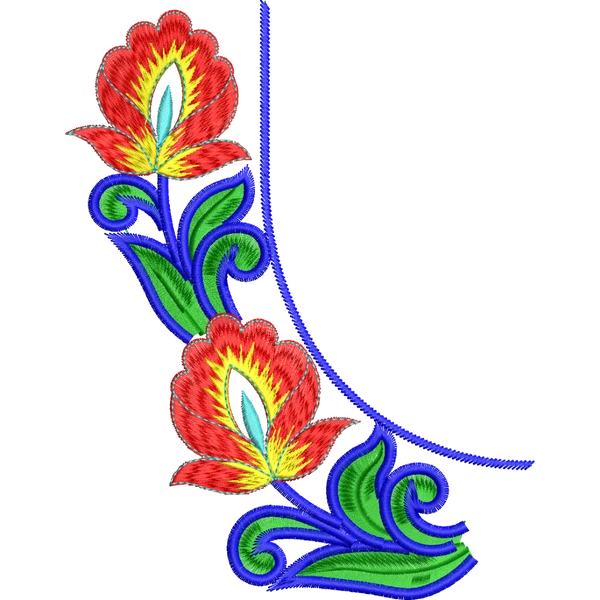 Blouse Design No :MSM - 447 - Simple Border, U Shape