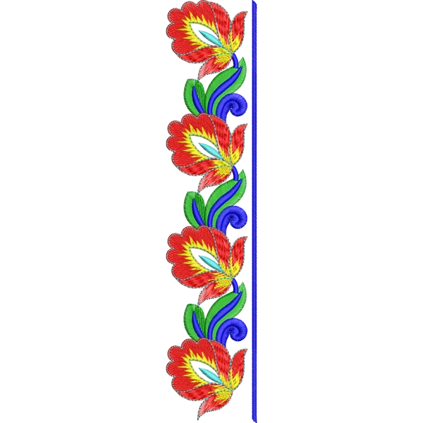 Blouse Design No :MSM - 447 - Simple Border, U Shape