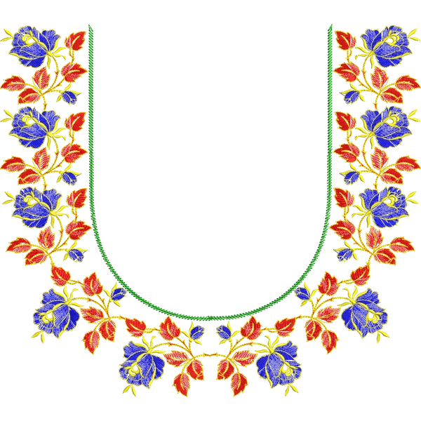 Blouse Design No :MSM - 451 - U Shape, Simple Border