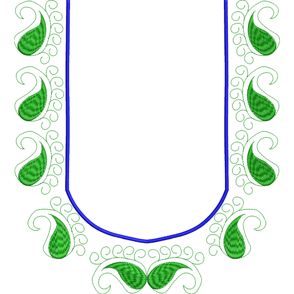 Blouse Design No :MSM - 453 - Simple Border, U Shape