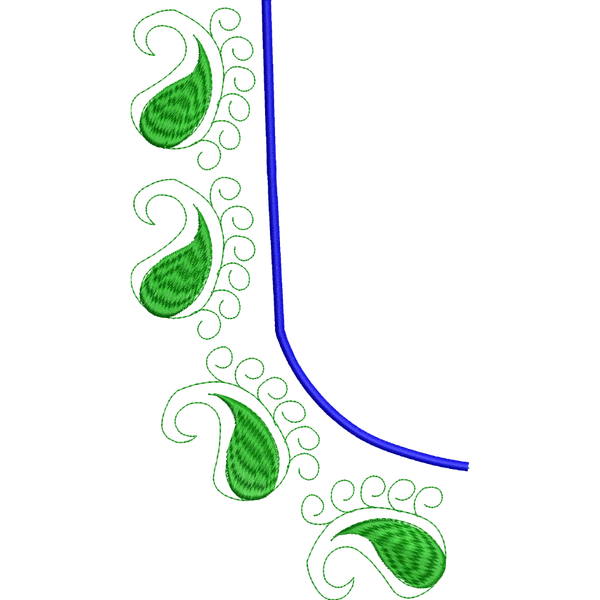 Blouse Design No :MSM - 453 - Simple Border, U Shape
