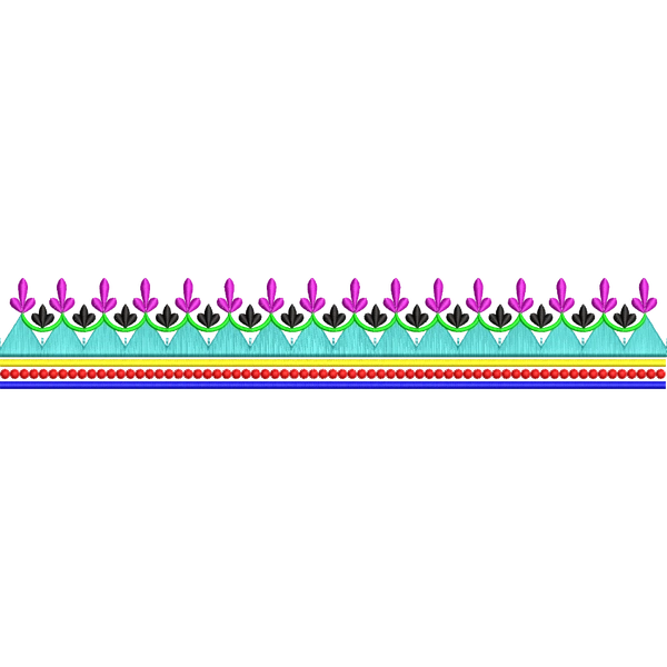 Blouse Design No :MSM - 455 - Simple Border, U Shape