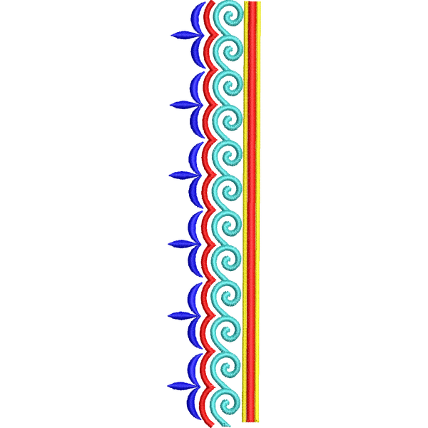 Blouse Design No :MSM - 458 - Simple Border, U Shape