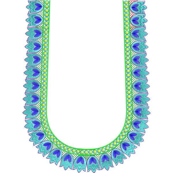 Blouse Design No :MSM - 459 - Simple Border, U Shape