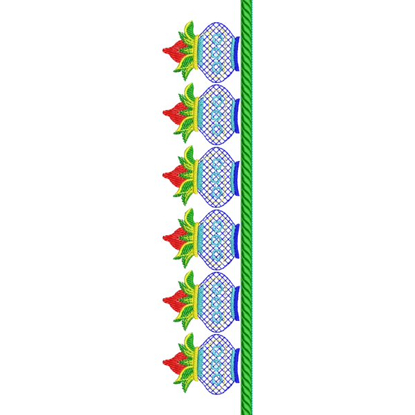 Blouse Design No :MSM - 469 - Simple Border, U Shape