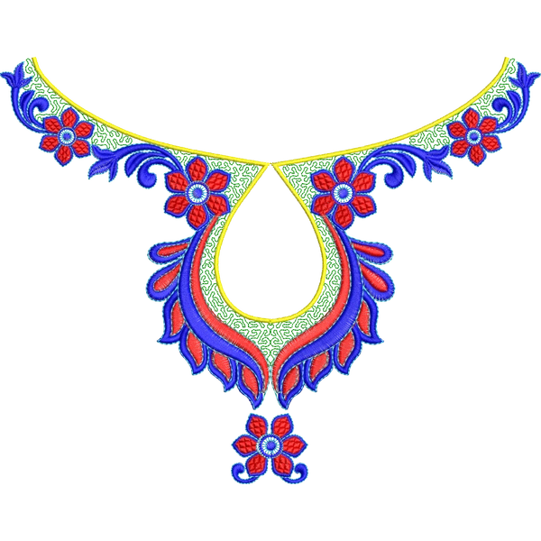 Blouse Design No :MSM - 470 - Border With Butta, Boat Neck