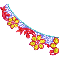 Blouse Design No :MSM - 470 - Border With Butta, Boat Neck