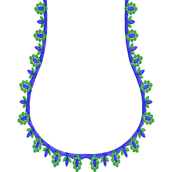 Blouse Design No :MSM - 479 - Simple Border, Pot Neck
