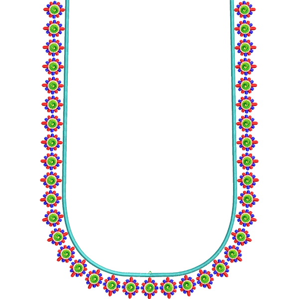 Blouse Design No :MSM - 480 - Simple Border, U Shape