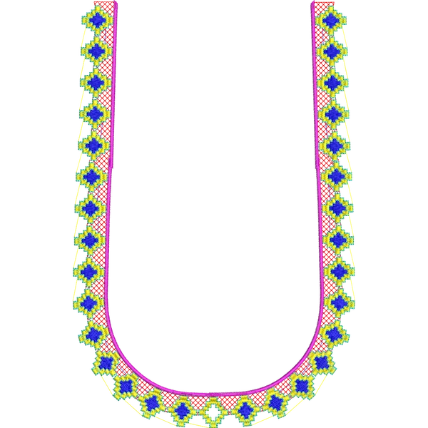 Blouse Design No :MSM - 486 - Simple Border, U Shape