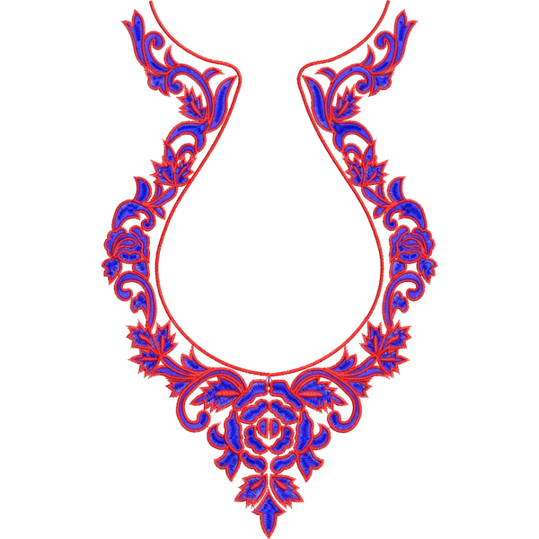 Blouse Design No :MSM - 487 - Simple Border, Boat Neck