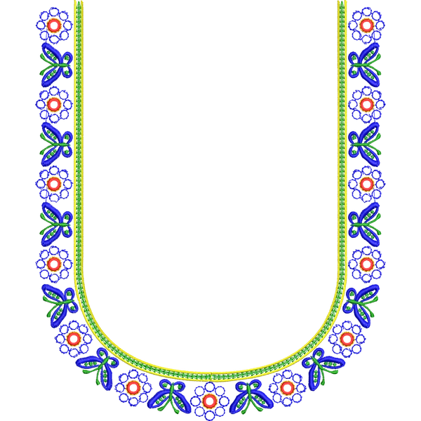 Blouse Design No :MSM - 491 - U Shape, Mirror Work, Simple Border