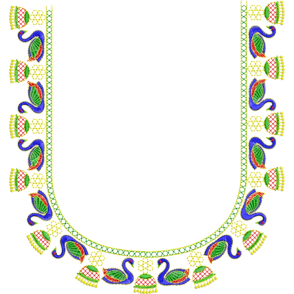 Blouse Design No :MSM - 489 - U Shape, Simple Border