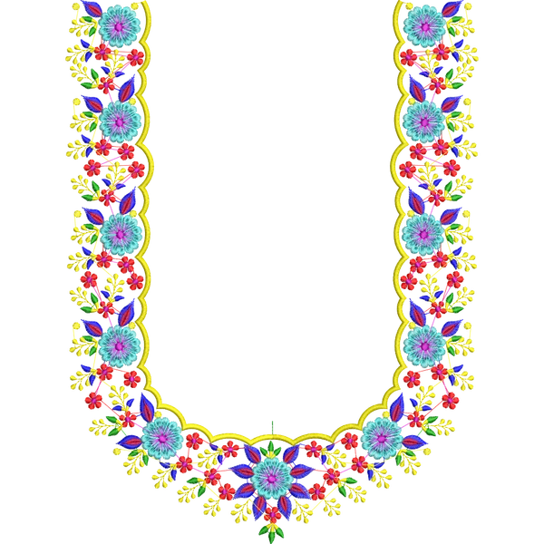 Blouse Design No :239914 - U Shape, Simple Border