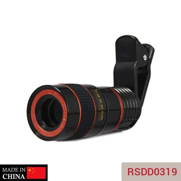 RSDD0319 CLIP-ON 8X OPTICAL ZOOM TELESCOPE PHONE CAMERA LENS