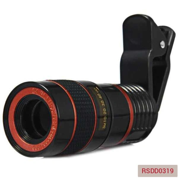RSDD0319 CLIP-ON 8X OPTICAL ZOOM TELESCOPE PHONE CAMERA LENS
