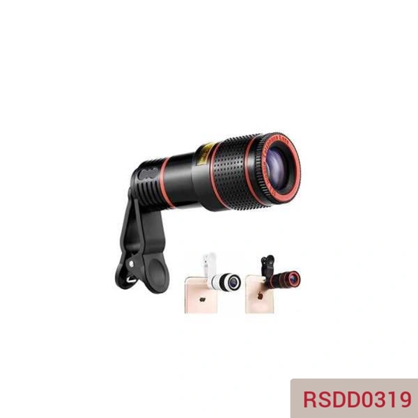 RSDD0319 CLIP-ON 8X OPTICAL ZOOM TELESCOPE PHONE CAMERA LENS