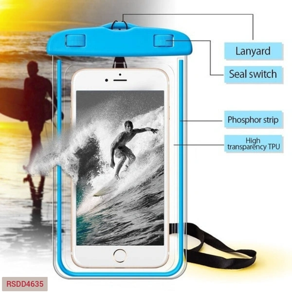 RSDD4635 MOBILE WATERPROOF SEALED TRANSPARENT PLASTIC BAG/POUCH COVER FOR ALL MOBILE PHONES